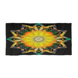 Sunburst Mandala Beach Towel —