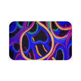 Strands of a rainbow bath mat