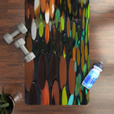 "Autumn molecules" Yoga Mat — Non-Slip Colorful Dot Pattern for Home & Studio