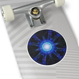 Blue Ray -Round Vinyl Sticker —