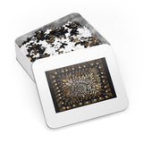 "Ancient texture"  Jigsaw Puzzle with Tin  5 sizes