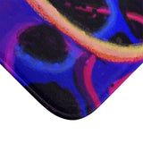 Strands of a rainbow bath mat
