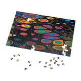 "Rainbow polka dot"  — multi size choices Jigsaw puzzle with Tin box