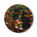 "Autumn molecules"  Coaster: round and square