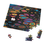 "Rainbow polka dot"  — multi size choices Jigsaw puzzle with Tin box