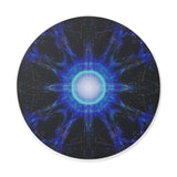 Blue Ray -Round Vinyl Sticker —