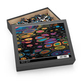 Abstract Neon Cells Puzzle — Colorful Psychedelic Jigsaw (120/252/500 pcs)