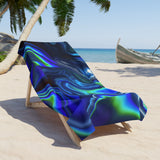 Northern lights beach towel