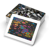 "Rainbow polka dot"  — multi size choices Jigsaw puzzle with Tin box
