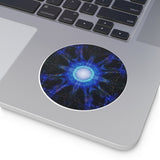 Blue Ray -Round Vinyl Sticker —