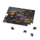 Abstract Neon Cells Puzzle — Colorful Psychedelic Jigsaw (120/252/500 pcs)