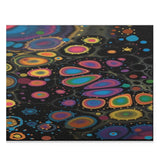 Abstract Neon Cells Puzzle — Colorful Psychedelic Jigsaw (120/252/500 pcs)