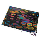 "Rainbow polka dot"  — multi size choices Jigsaw puzzle with Tin box